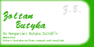 zoltan butyka business card